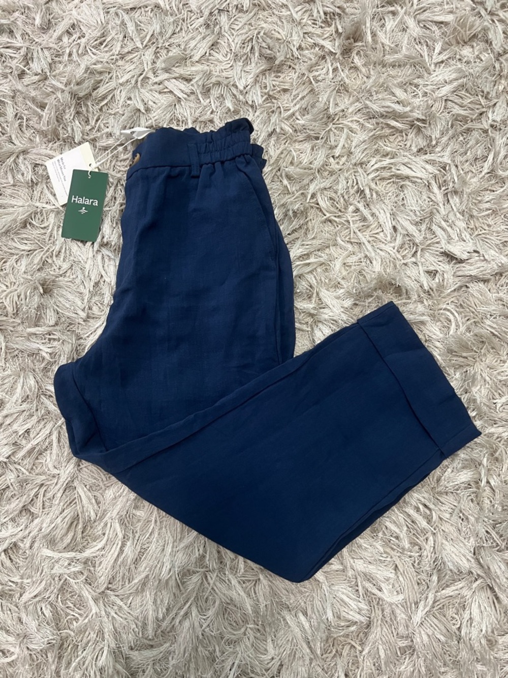 HALARA Navy Relaxed Drawstring Pants